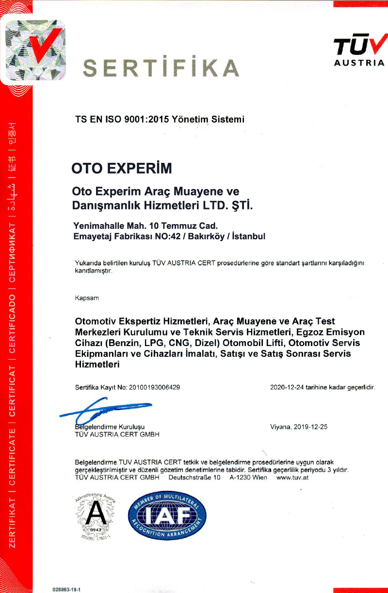 TÜV Austria — Türkçe görseli